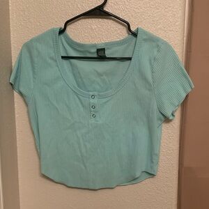 Wild Fable Baby Blue Crop Top